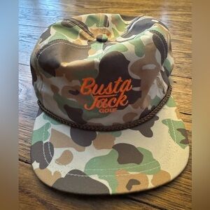 LOGO (BUSTA JACK GOLF) CAMO ROPE FOLD CAP. Like new.